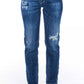 Blue Cotton Women Jeans - SEHABRANDS