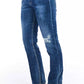 Blue Cotton Women Jeans - SEHABRANDS