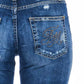 Blue Cotton Women Jeans - SEHABRANDS