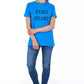 Light Blue Cotton Women T-Shirt - SEHABRANDS