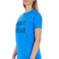 Light Blue Cotton Women T-Shirt - SEHABRANDS