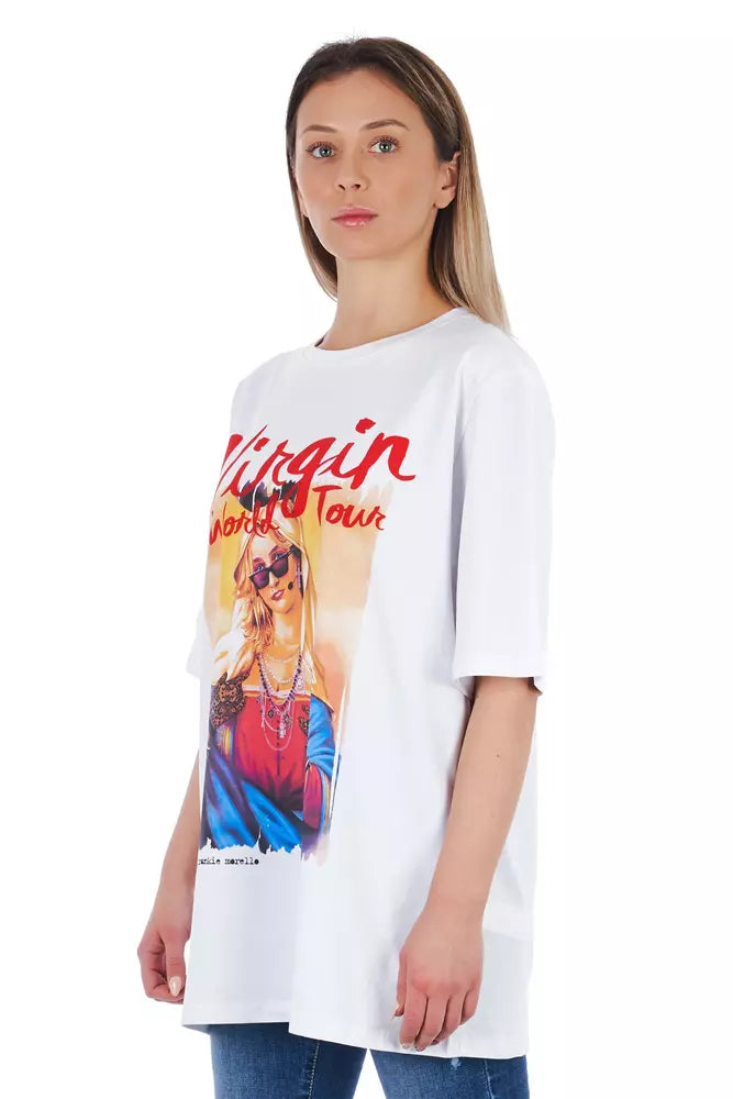 White Cotton Women T-Shirt - SEHABRANDS