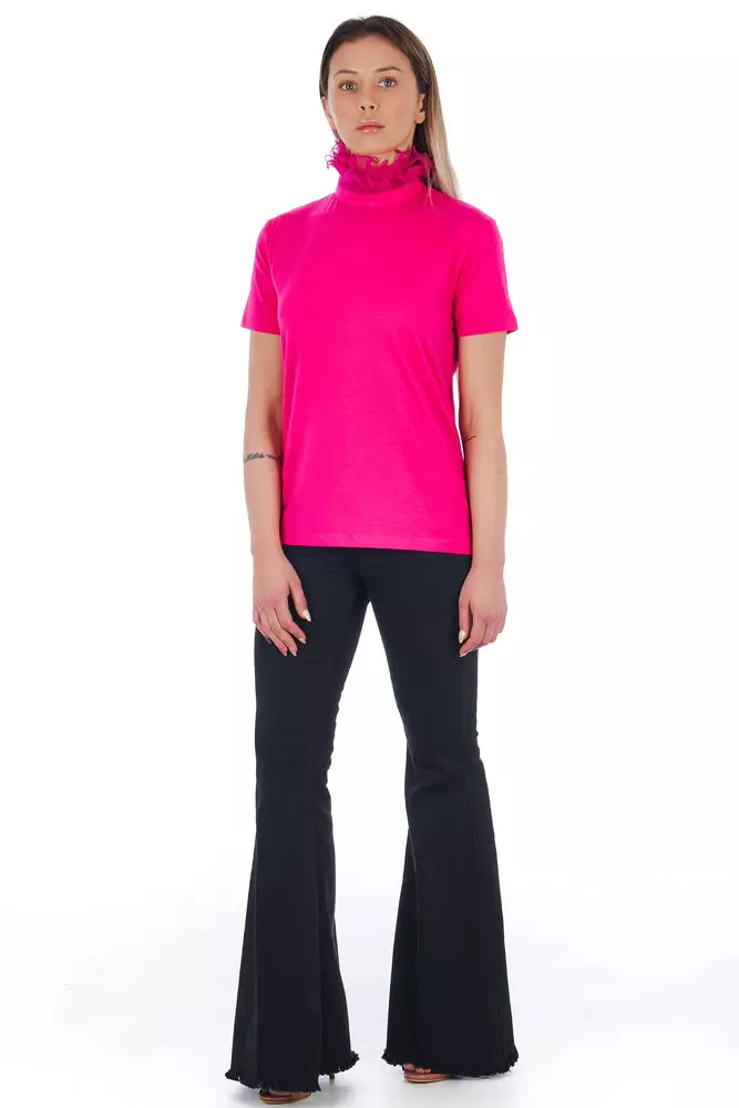 Pink Cotton Women T-Shirt - SEHABRANDS