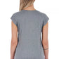 Gray Cotton Women T-Shirt - SEHABRANDS