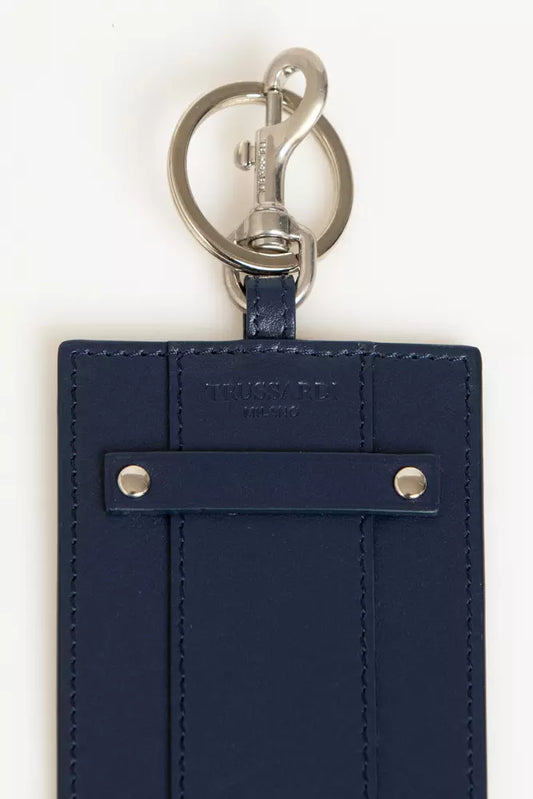 Blue Leather Men Keychain - SEHABRANDS