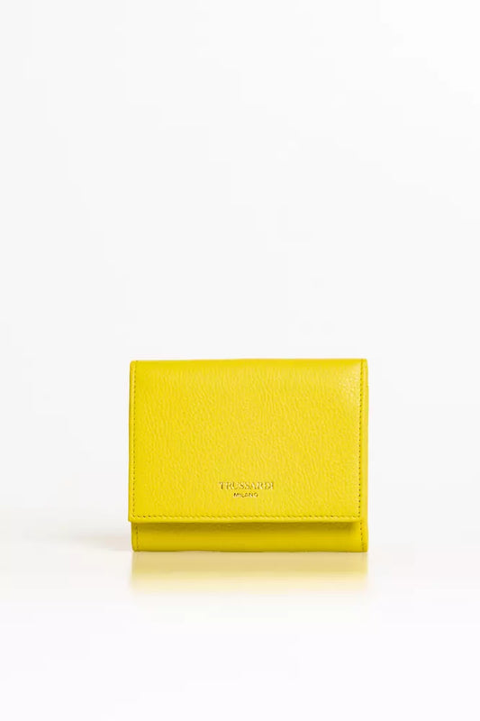 Yellow Leather Women Wallet - SEHABRANDS