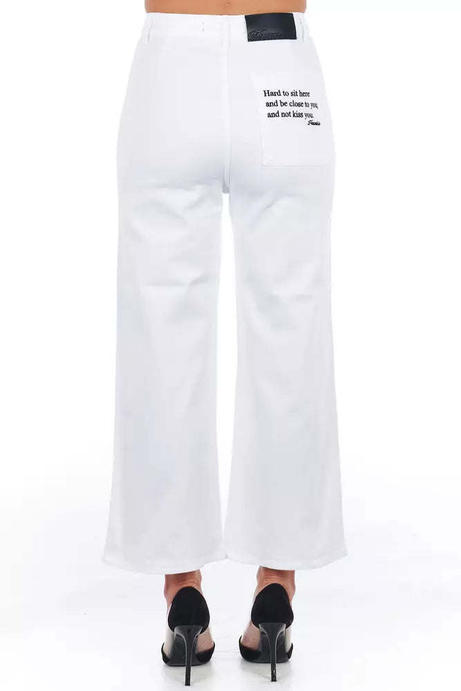 White Cotton Women Trouser - SEHABRANDS