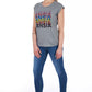 Gray Cotton Women T-Shirt - SEHABRANDS