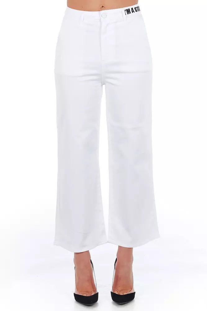 White Cotton Women Trouser - SEHABRANDS