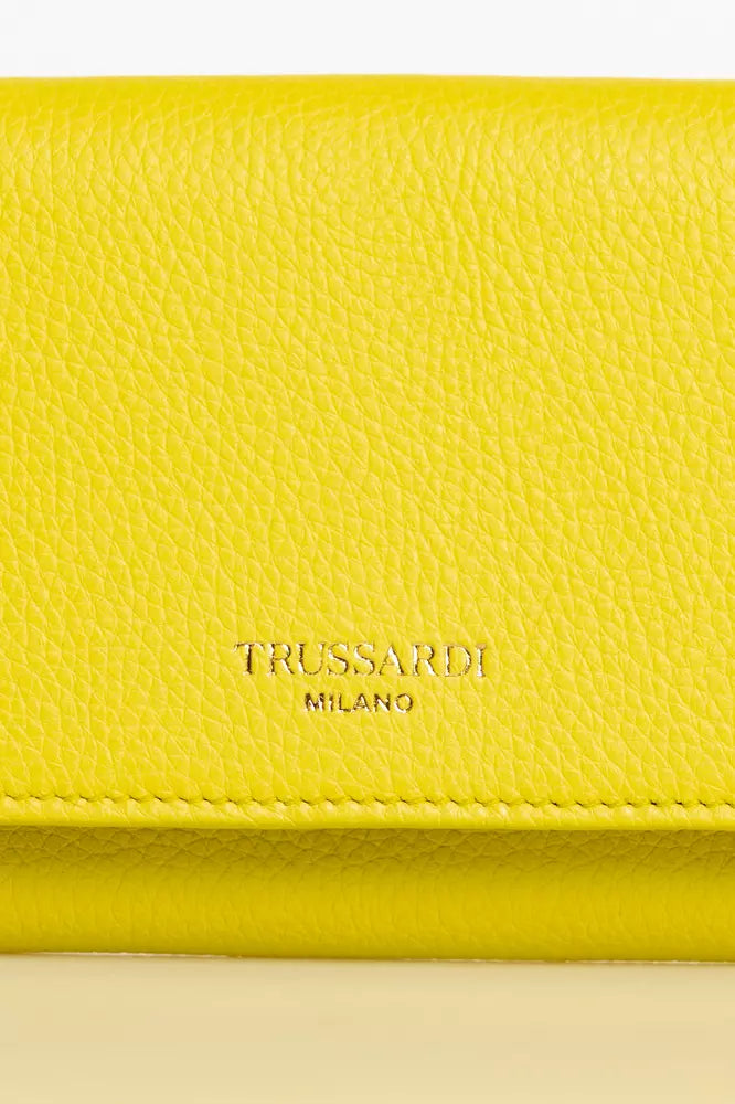 Yellow Leather Women Wallet - SEHABRANDS