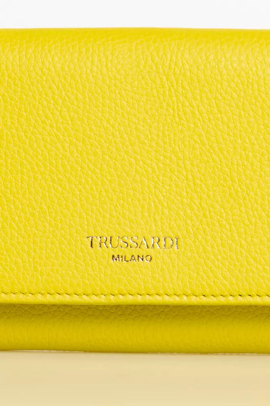 Yellow Leather Women Wallet - SEHABRANDS