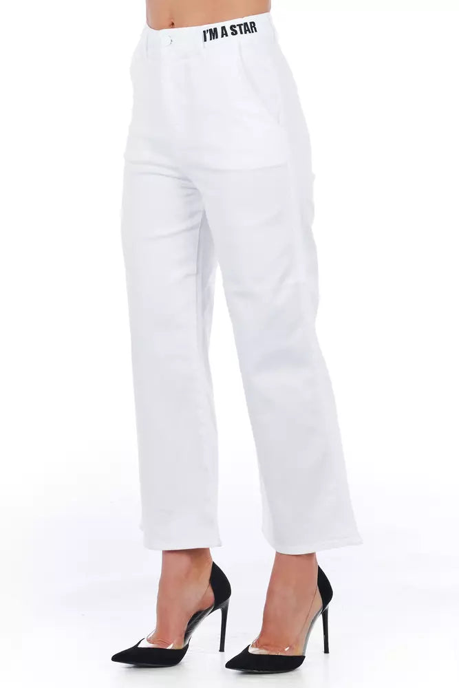 White Cotton Women Trouser - SEHABRANDS