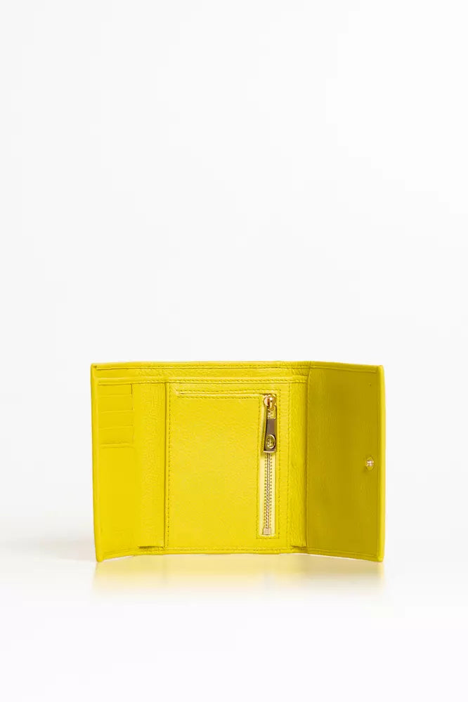 Yellow Leather Women Wallet - SEHABRANDS