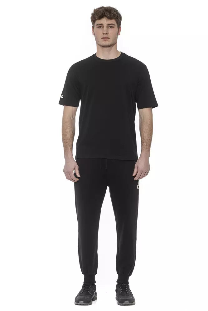 Black Cotton Men T-Shirt - SEHABRANDS