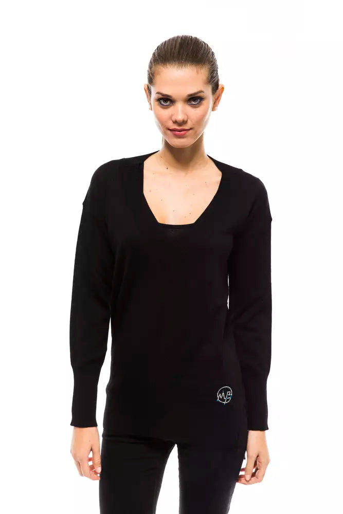 Black Wool Women Sweater - SEHABRANDS