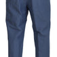 Dolce & Gabbana Elegant Blue Linen-Cotton Blend Trousers