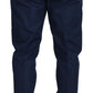 Dolce & Gabbana Elegant Blue Cotton Silk Pants