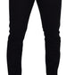 Dolce & Gabbana Elegant Black Silk Blend Denim Pants