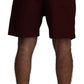 Dolce & Gabbana Elegant Maroon Cotton Blend Shorts