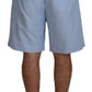 Dolce & Gabbana Elegant Light Blue Linen-Cotton Summer Shorts