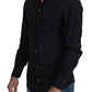 Dolce & Gabbana Elegant Slim Fit Black Cotton Dress Shirt