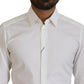 Dolce & Gabbana Dazzling White Slim Fit Dress Shirt