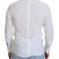 Dolce & Gabbana Elegant White Cotton Poplin Slim Fit Shirt