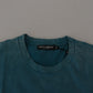 Dolce & Gabbana Elegant Crew Neck Cotton Tee in Blue