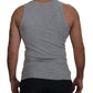 Dolce & Gabbana Sleek Sleeveless Grey Cotton Tank Top