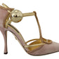 Dolce & Gabbana Elegant Pink Crystal Pumps with High Heels