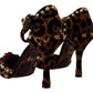 Dolce & Gabbana Chic Leopard Ankle Strap Sandal Heels