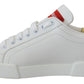 Dolce & Gabbana Sparkling White Portofino Sneakers