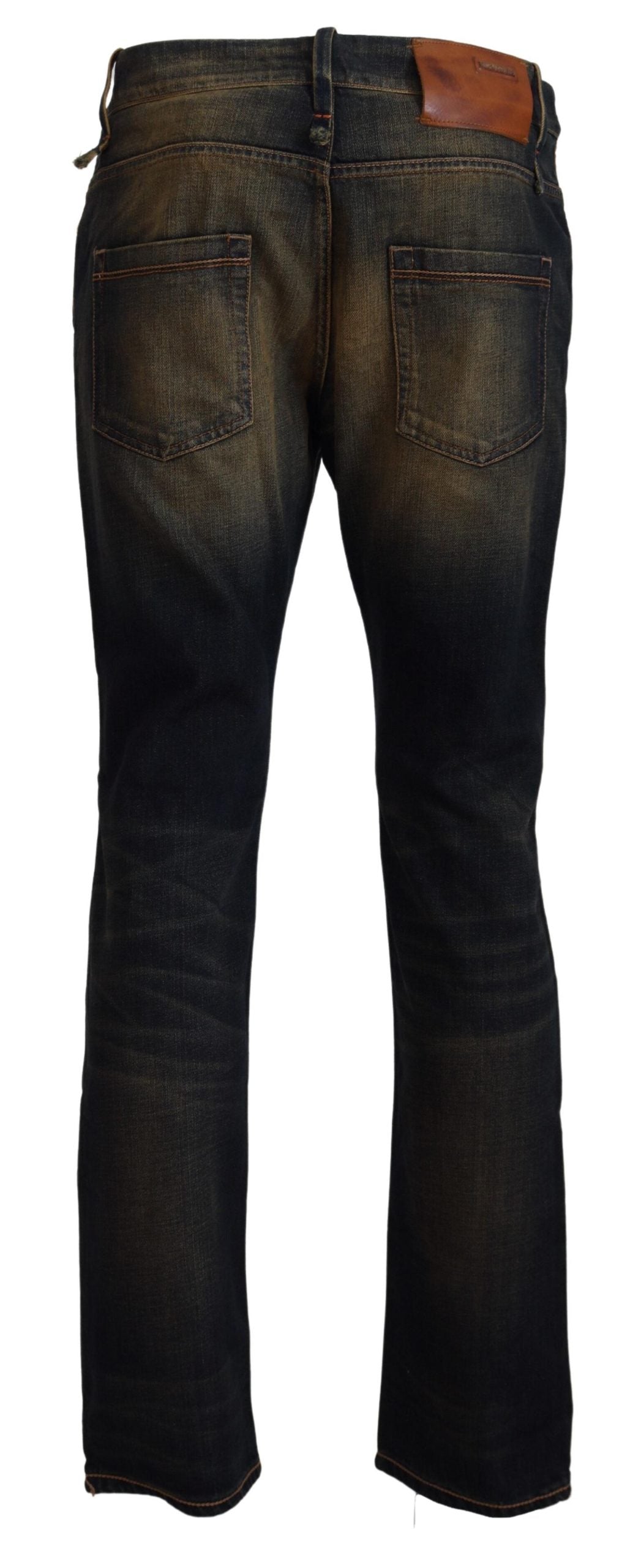 Elegant Blue Washed Denim Pants - Authentic Craftsmanship - SEHABRANDS