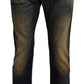 Elegant Blue Washed Denim Pants - Authentic Craftsmanship - SEHABRANDS