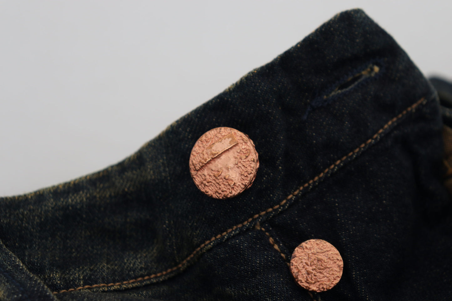 Elegant Blue Washed Denim Pants - Authentic Craftsmanship - SEHABRANDS