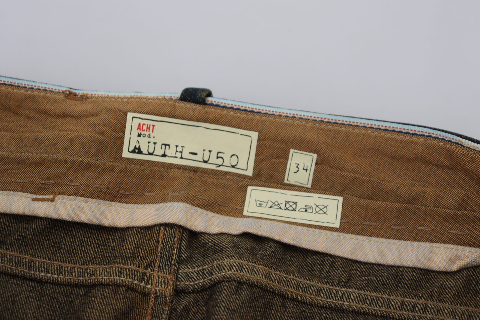 Elegant Blue Washed Denim Pants - Authentic Craftsmanship - SEHABRANDS