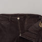 Elegant Corduroy Brown Pants - SEHABRANDS