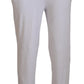 Chic White Jogger Pants - Casual Elegance - SEHABRANDS