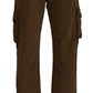 Chic Brown Corduroy Cargo Pants - SEHABRANDS