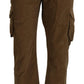 Chic Brown Corduroy Cargo Pants - SEHABRANDS