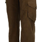 Chic Brown Corduroy Cargo Pants - SEHABRANDS