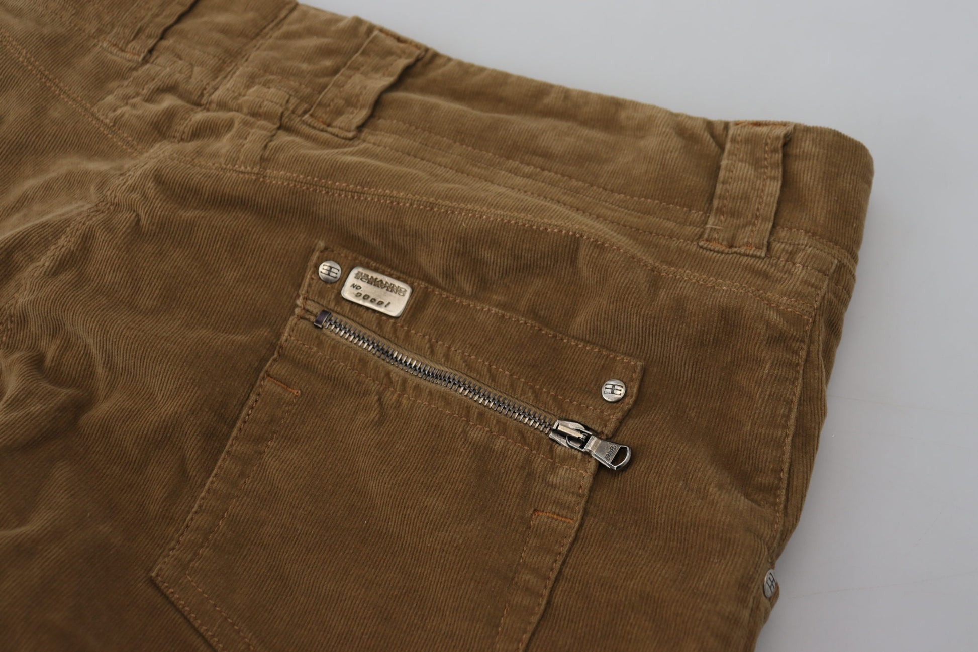 Chic Brown Corduroy Cargo Pants - SEHABRANDS