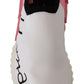 Dolce & Gabbana Elegant Sorrento Slip-On Sneakers in White & Pink