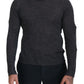 Sleek Gray Crewneck Pullover Sweater - SEHABRANDS