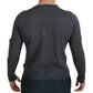 Sleek Gray Crewneck Pullover Sweater - SEHABRANDS