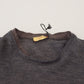 Sleek Gray Crewneck Pullover Sweater - SEHABRANDS