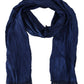 Elegant Silk Fringe Scarf in Chic Blue - SEHABRANDS