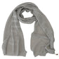 Elegant Gray Knitted Designer Scarf - SEHABRANDS