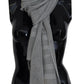 Elegant Gray Knitted Designer Scarf - SEHABRANDS