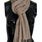 Chic Beige Fringed Scarf for Women - SEHABRANDS